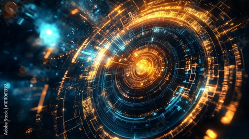 Fototapeta Naklejka Na Ścianę i Meble -  concept of space of time in the universe, spiral clock with galaxy star background