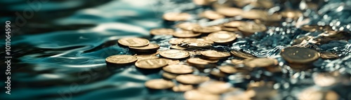 River of Coins Flowing Uphi...