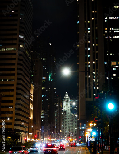Evening Lights in Downtown Detroit