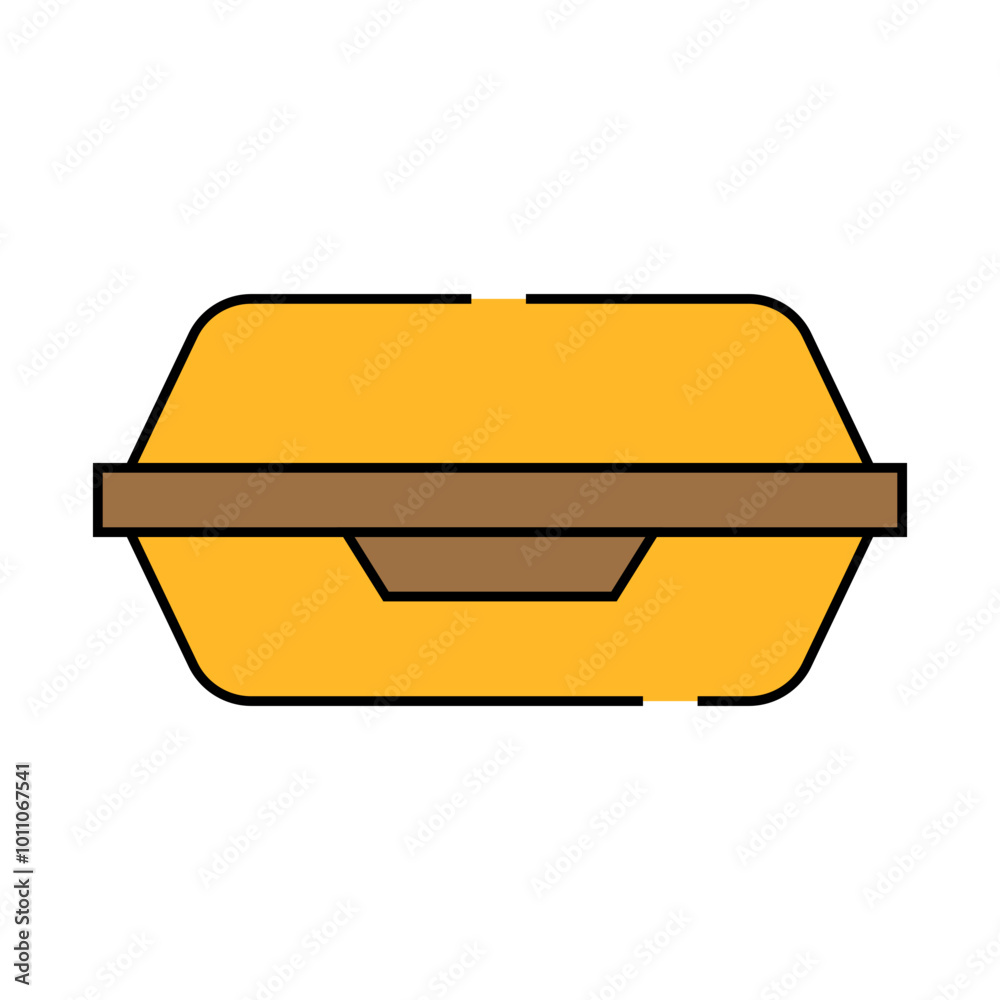 fast food container line icon vector. fast food container sign. isolated symbol illustration fast food container line icon vector. fast food container sign. isolated symbol illustration