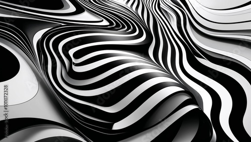 abstract background with black and white lines.