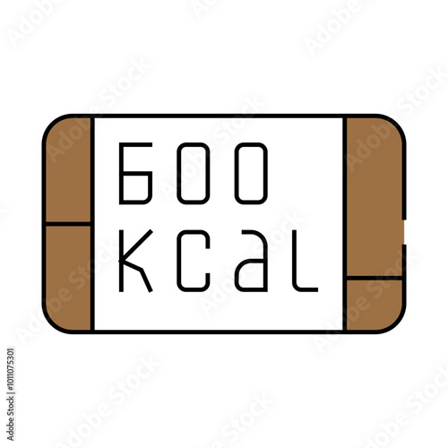 food kcal line icon vector. food kcal sign. isolated symbol illustration