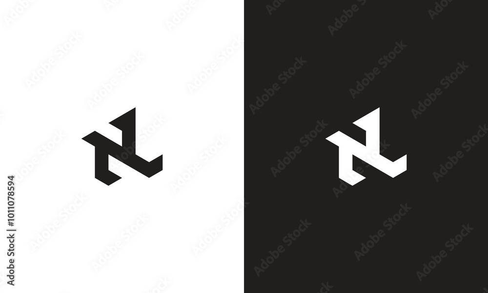 NL logo, monogram unique logo, black and white logo, premium elegant logo, letter NL Vector NL logo, monogram unique logo, black and white logo, premium elegant logo, letter NL Vector