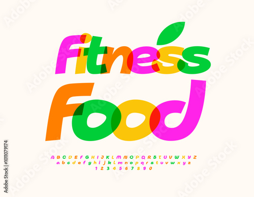 Bilde på lerret Vector colorful banner Fitness Food