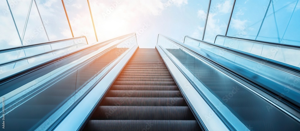 Escalator leading to the sky Escalator leading to the sky