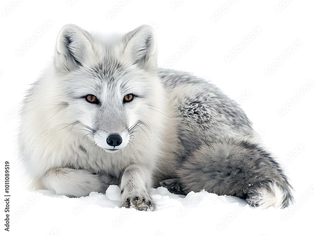 arctic fox isolated on white background arctic fox isolated on white background
