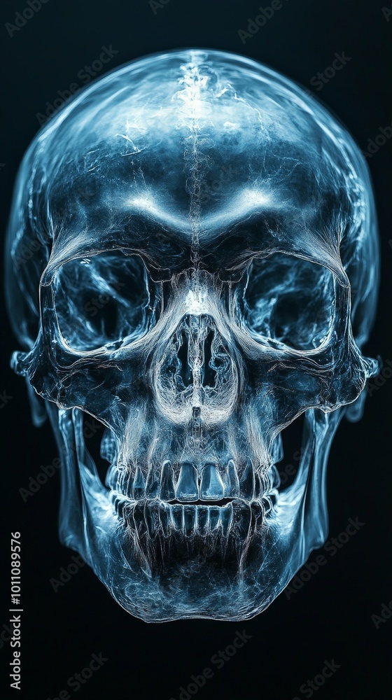 Detailed Skull X-ray Scan for Medical and Educational Purposes Detailed Skull X-ray Scan for Medical and Educational Purposes