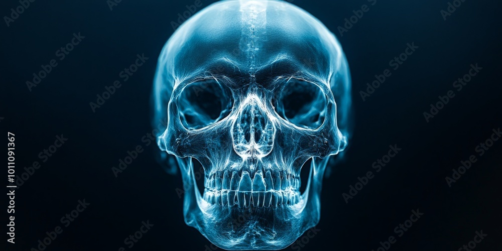 Detailed Skull X-ray Scan for Medical and Educational Purposes Detailed Skull X-ray Scan for Medical and Educational Purposes