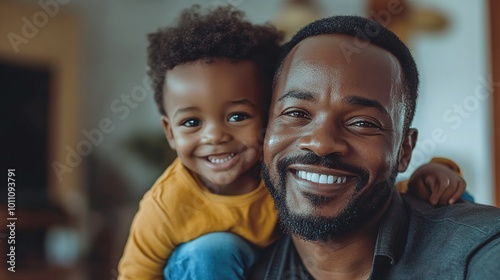 playful father and son bonding with a joyful ride on dad’s back filled with laughter and togetherness in a happy family moment