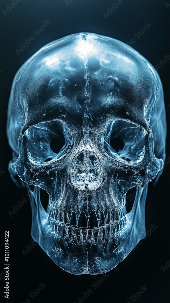 Detailed Skull X-ray Scan for Medical and Educational Purposes Detailed Skull X-ray Scan for Medical and Educational Purposes
