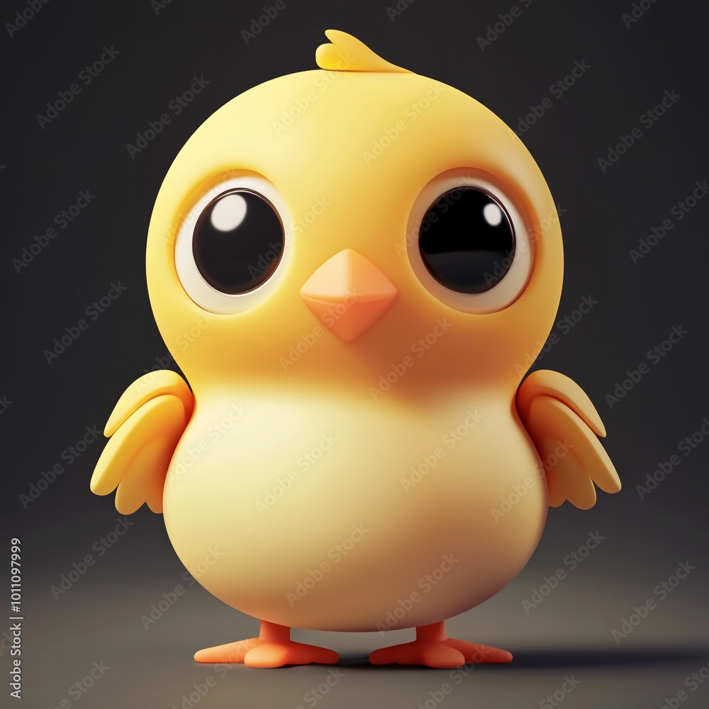 3D Chick Icon: Cute Baby Bird and New Life Illustration Logo 3D Chick Icon: Cute Baby Bird and New Life Illustration Logo