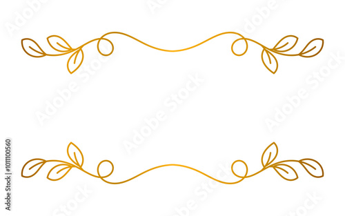 Aesthetic gold leaves text frame