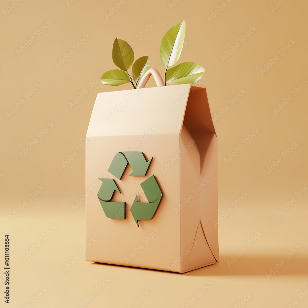 3D Packaging Icon: Sustainable and Eco Friendly Illustration Logo 3D Packaging Icon: Sustainable and Eco Friendly Illustration Logo