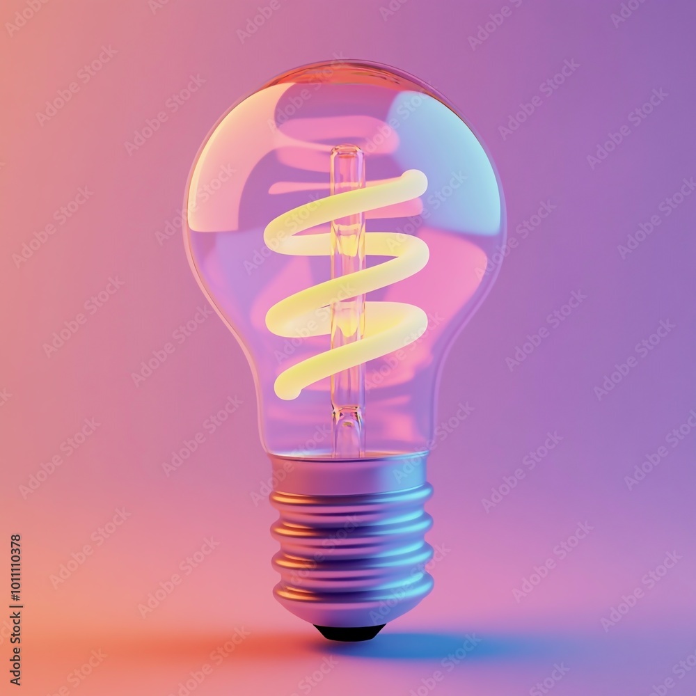 3D Lightbulb Icon: Eco Friendly Lighting Solution Illustration Logo 3D Lightbulb Icon: Eco Friendly Lighting Solution Illustration Logo