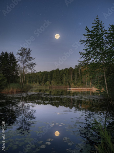 Nature landscapes at night on vertical photography 24.