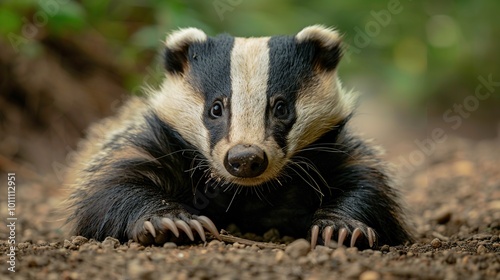 Close-up of a Curious Badger