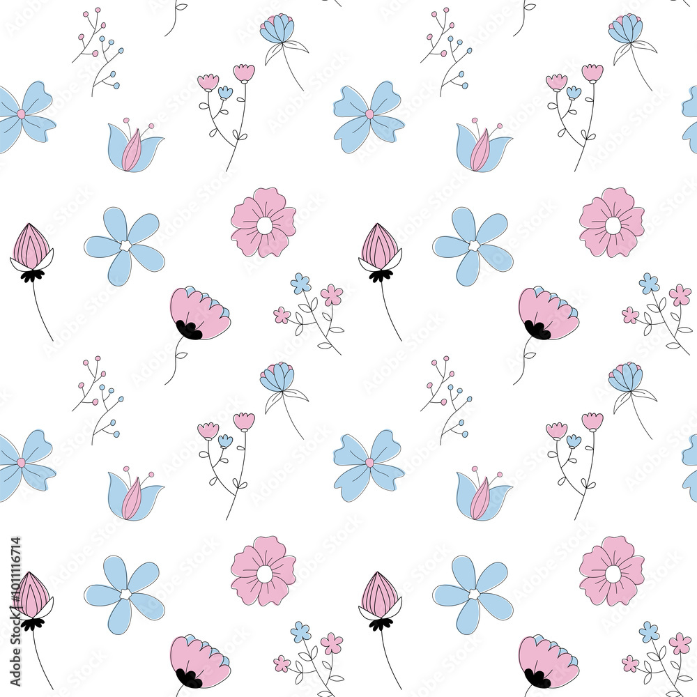 seamless pattern with flowers seamless pattern with flowers