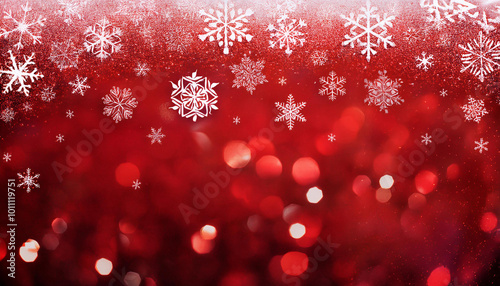 red christmas background,Motion Abstract Background of Glittering gold Particles with lens flare, Defocused gold Particles on red Background. Christmas and Celebration events background