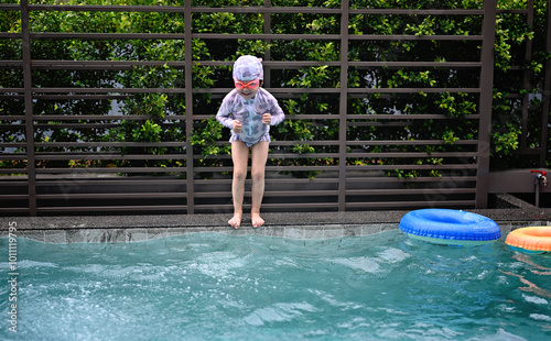 Girl in swimming pool