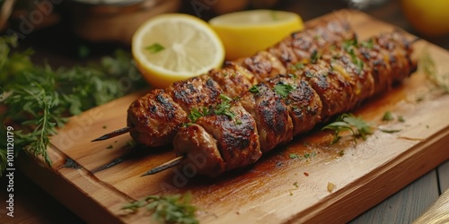 Skewered Food Close Up photo