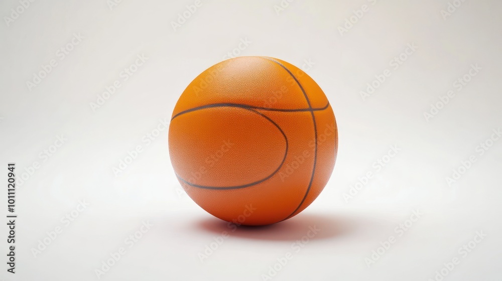 Orange Basketball on White Background Orange Basketball on White Background