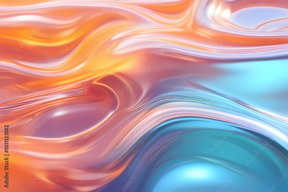 Close-up of vibrant swirling liquid patterns in warm colors creating an abstract visual effect Close-up of vibrant swirling liquid patterns in warm colors creating an abstract visual effect
