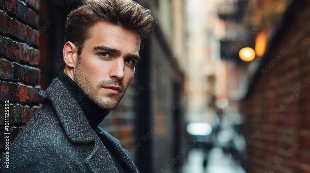 Handsome Man in a Stylish Coat