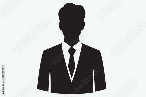 People icon silhouette vector 