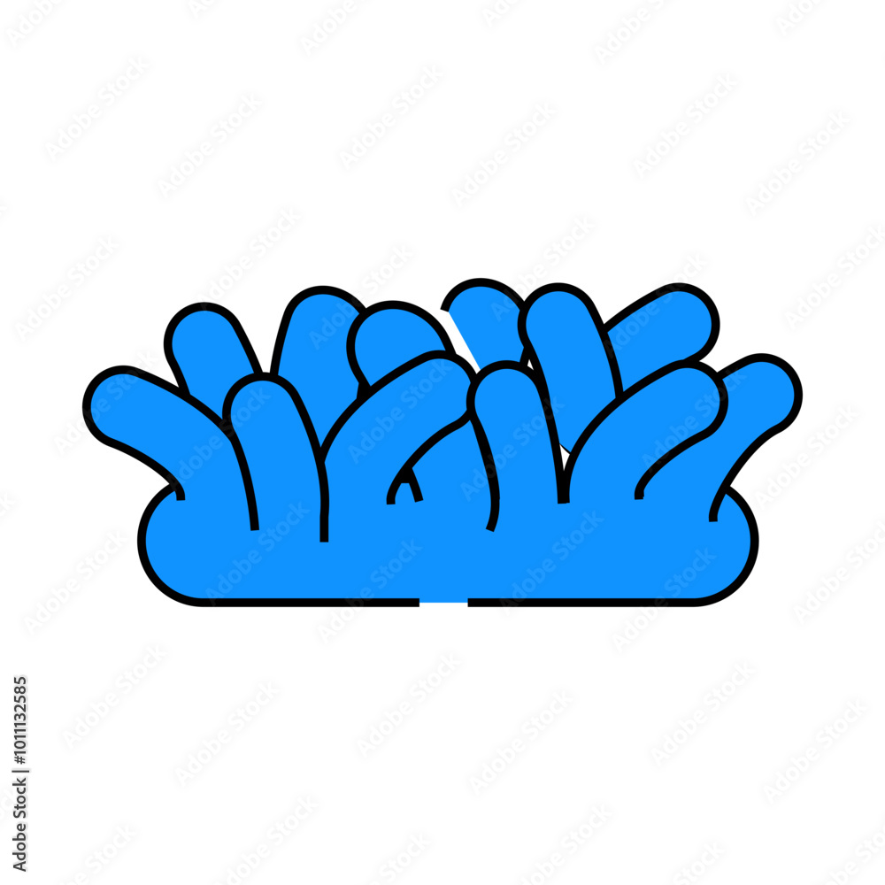 Obraz premium ocean bottom seaweed line icon vector. ocean bottom seaweed sign. isolated symbol illustration