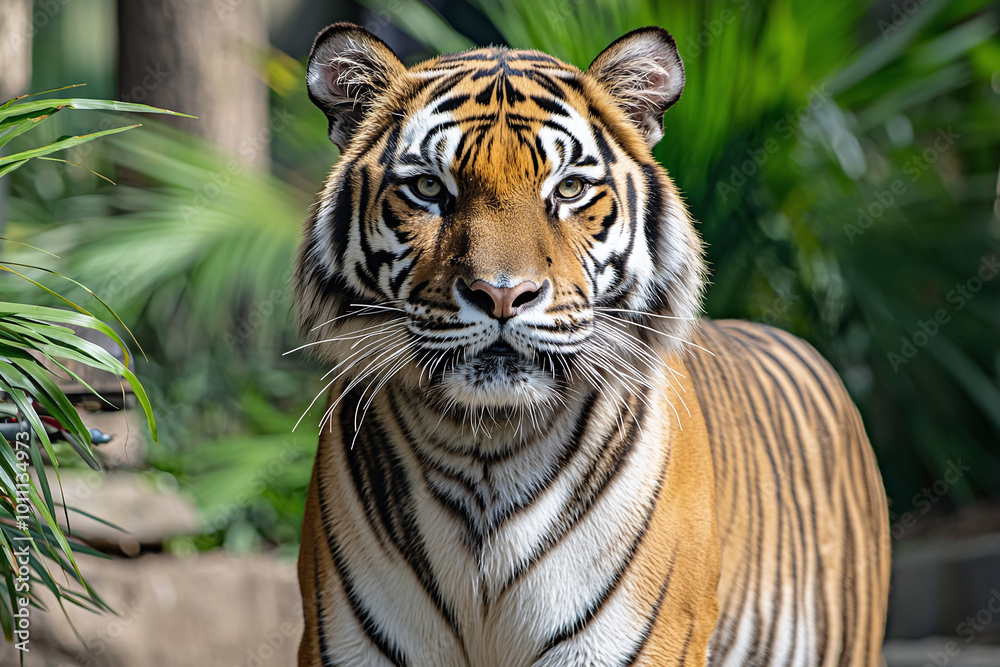 a tiger receiving veterinary care in a zoo hospital a tiger receiving veterinary care in a zoo hospital