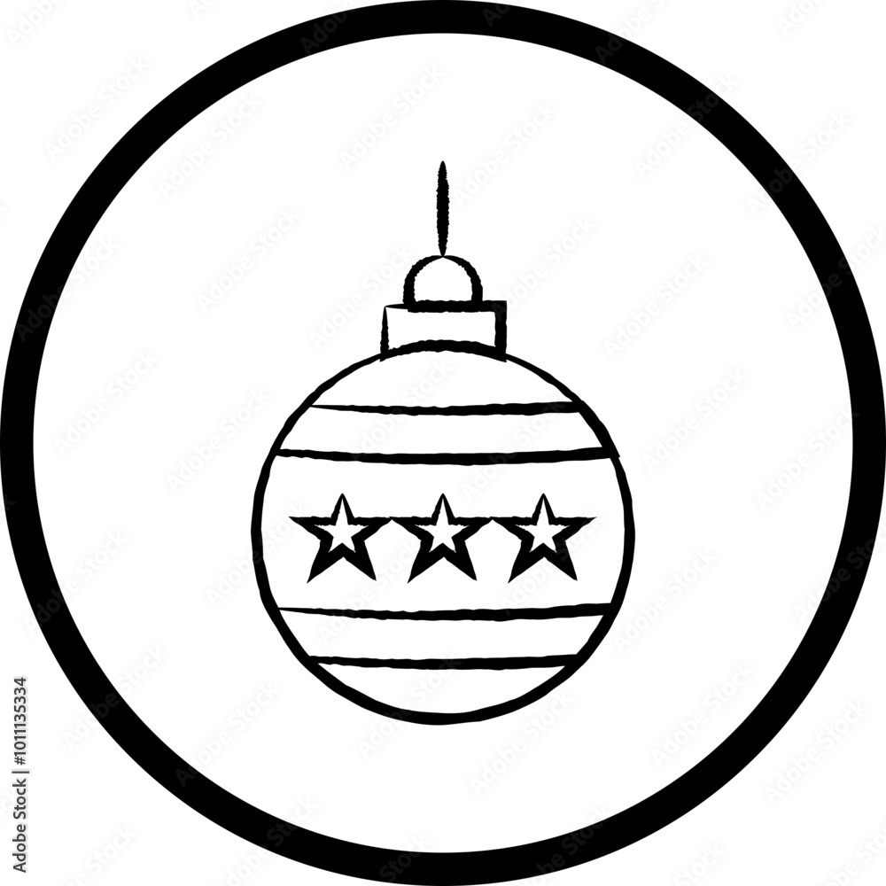 Fototapeta premium Christmas, New Year Vector Icon element, Isolated white background