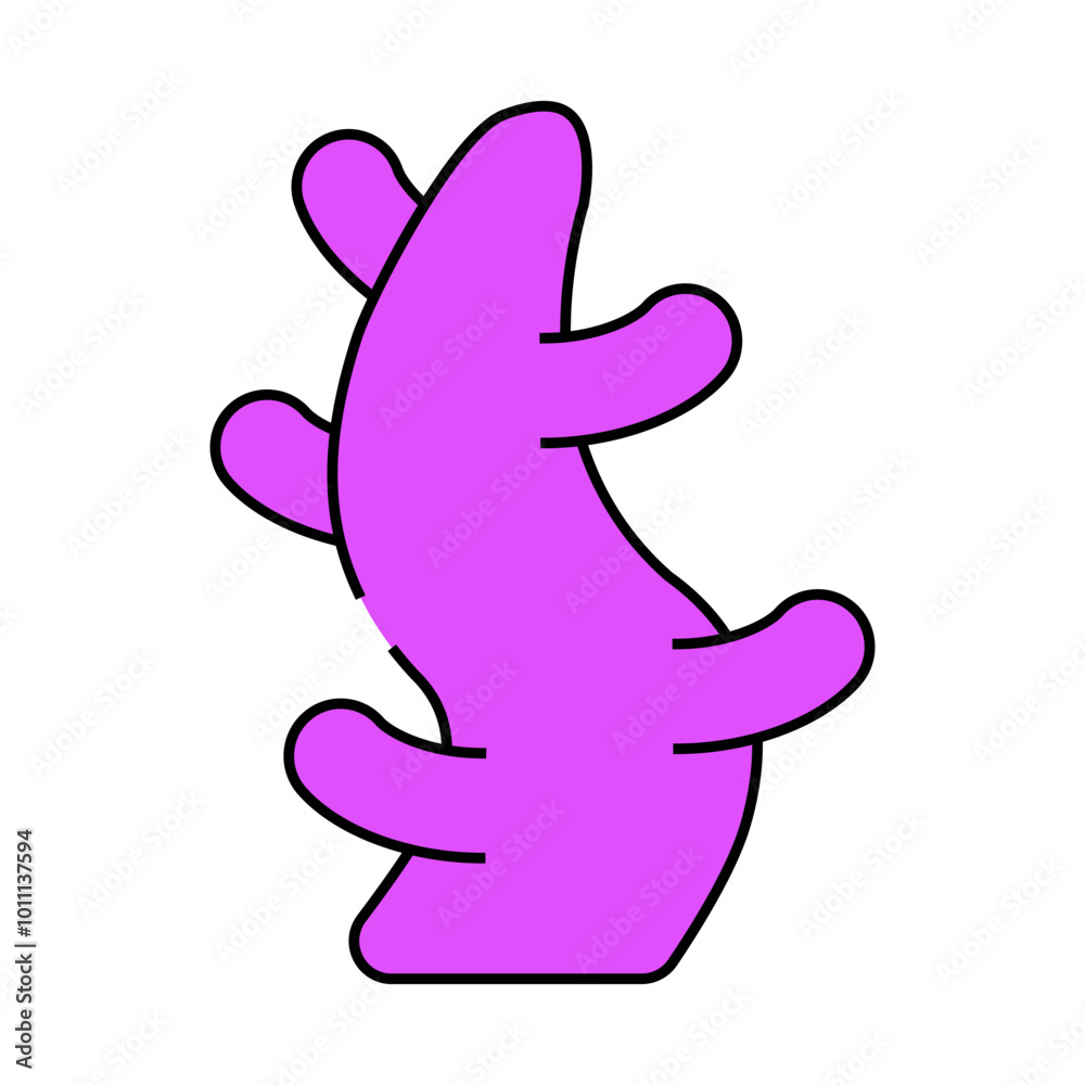 sea aquatic coral line icon vector. sea aquatic coral sign. isolated symbol illustration sea aquatic coral line icon vector. sea aquatic coral sign. isolated symbol illustration