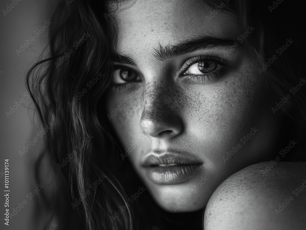 Fototapeta premium Woman with Freckles