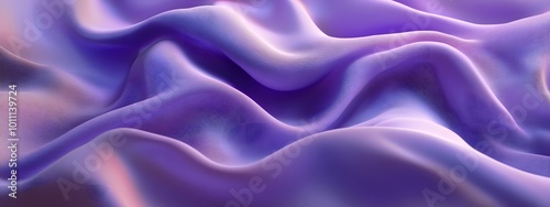 Blue and purple silk satin fabric background with wavy folds