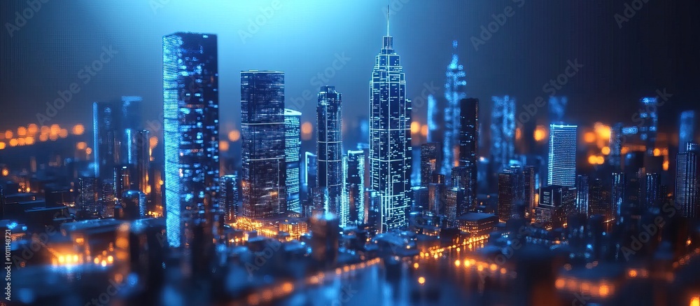 Fototapeta premium Futuristic Cityscape
