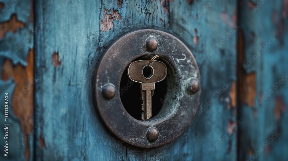 a tiny key in the hole of the lock a tiny key in the hole of the lock
