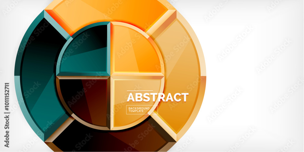 Abstract background - circles and round triangles with 3d effect. Vector Illustration For Wallpaper, Banner, Background, Card, Book Illustration, landing page Abstract background - circles and round triangles with 3d effect. Vector Illustration For Wallpaper, Banner, Background, Card, Book Illustration, landing page