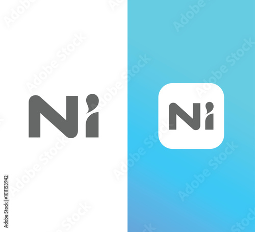 Letter Ni Logo Design