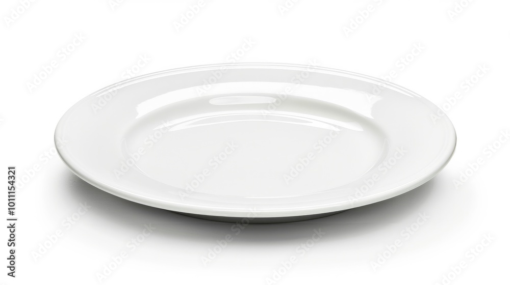 Blank Plate. White Plate Isolated on White Background for Food and Dining Concept Blank Plate. White Plate Isolated on White Background for Food and Dining Concept