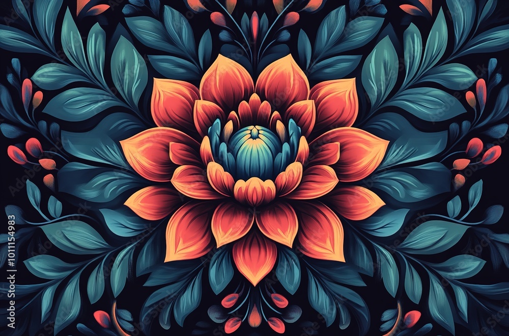 Traditional hand-painted folk art in bright floral patterns, known as Norwegian Scandinavian rosemaling.
Traditional hand-painted folk art in bright floral patterns, known as Norwegian Scandinavian rosemaling.
