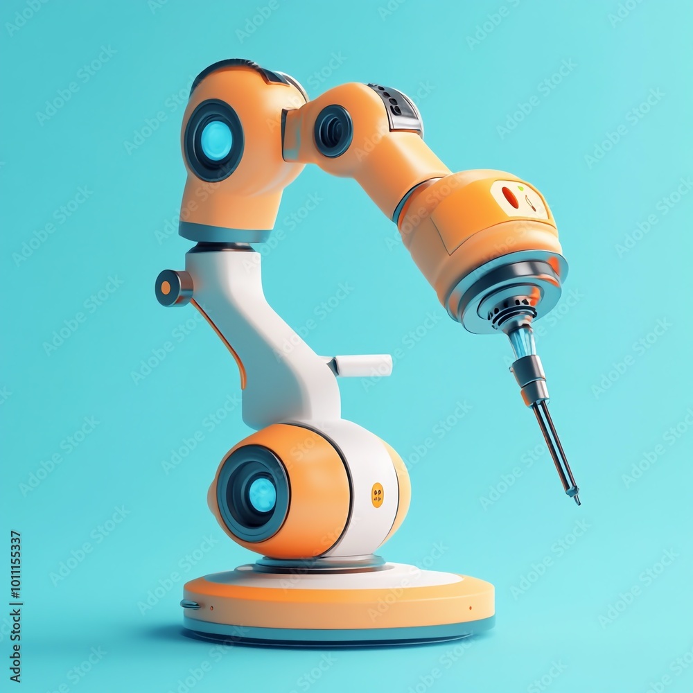 3D Surgery Icon: Precision Medical Robotics Illustration Logo 3D Surgery Icon: Precision Medical Robotics Illustration Logo