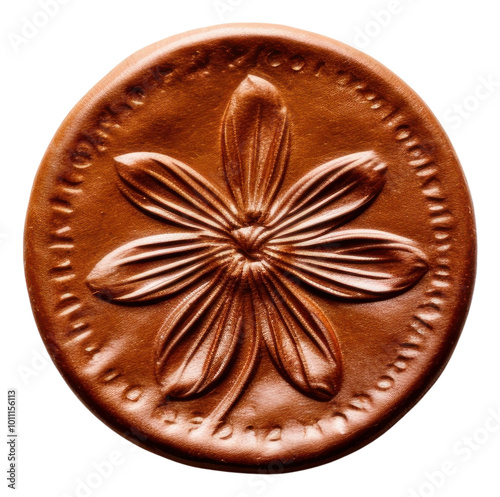 PNG Flower bronze white background confectionery. photo