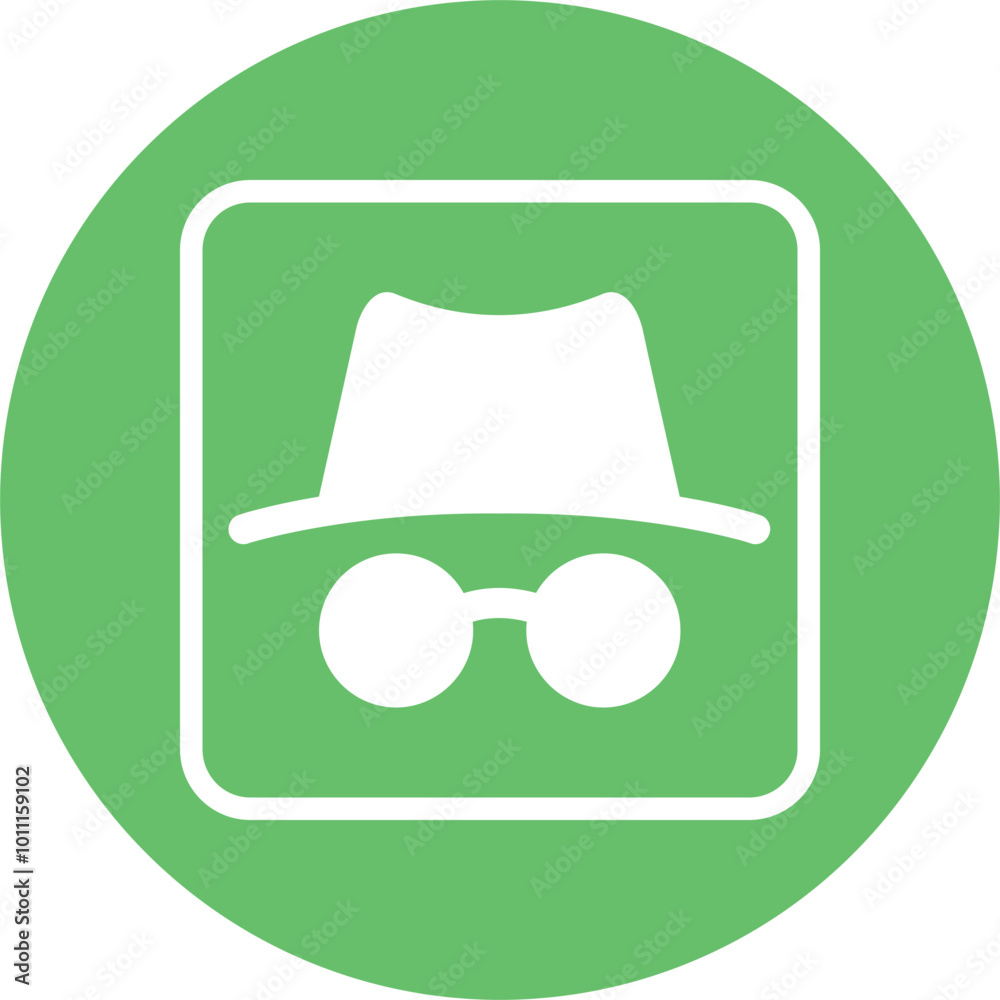 Incognito Vector Icon Incognito Vector Icon