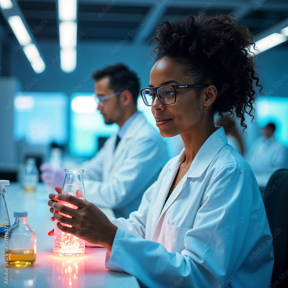 Young Female Scientist in Modern Medical Laboratory Young Female Scientist in Modern Medical Laboratory