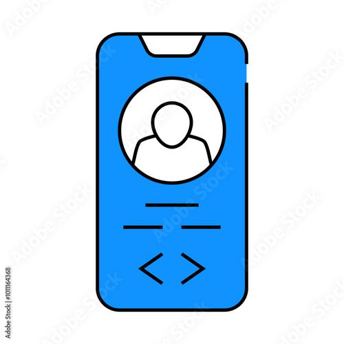 app for find love line icon vector. app for find love sign. isolated symbol illustration