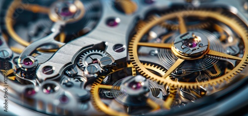 close up automatic watch clockwork mechanical