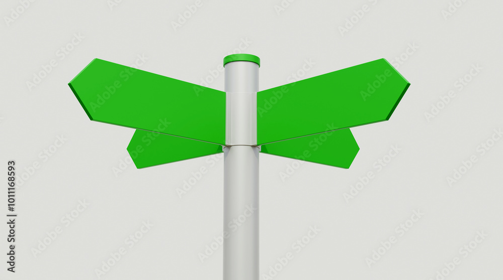 3d direction road sign isolated on white background. 3d way finding sign isolated on white background. Realistic street sign. Direction sign post with arrow. Signpost road direction. 3d direction road sign isolated on white background. 3d way finding sign isolated on white background. Realistic street sign. Direction sign post with arrow. Signpost road direction.