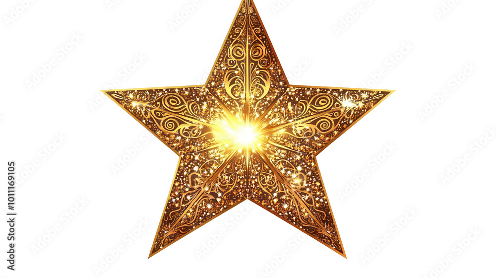 Star Topper with Intricate Sparkling Design for Christmas Tree, PNG File, Transparent Background. Star Topper with Intricate Sparkling Design for Christmas Tree, PNG File, Transparent Background.