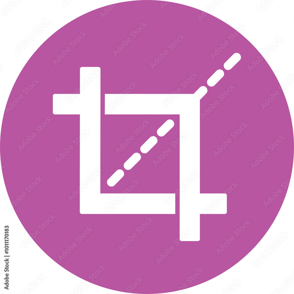 Obraz premium Crop Tool Vector Icon