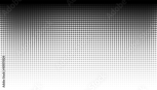 Dotted halftone gradient texture pattern background vector illustration. Halftone dots background, horizontal backdrop patterns. Vector illustration. Polka dot fade background. Checkered glass effect